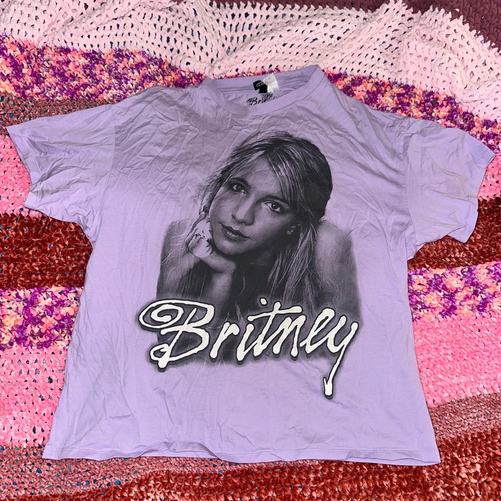 H&M Lavender Britney Graphic Tee